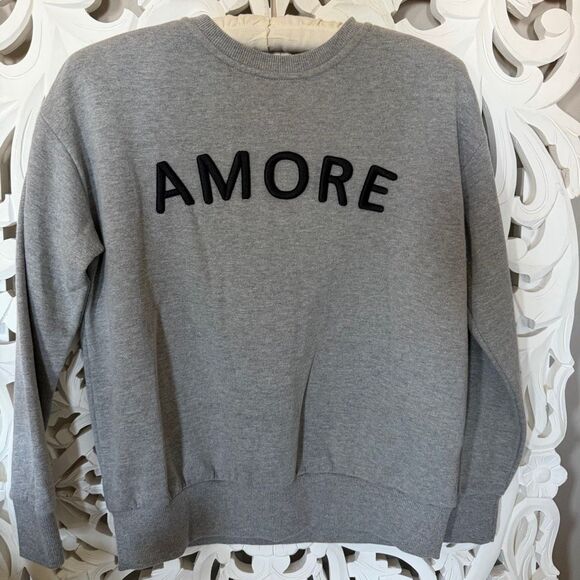 AMORE Puffy Letter Sweatshirt - Picture 1 of 7